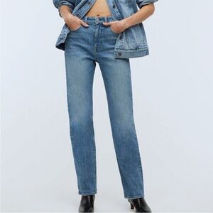 Madewell Women's 90s Straight Leg Blue Jeans